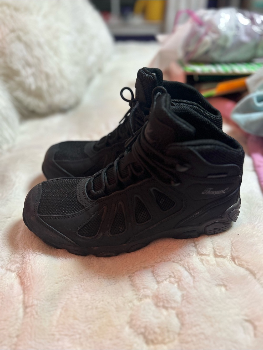Men's Black High-Top Tactical Boots
